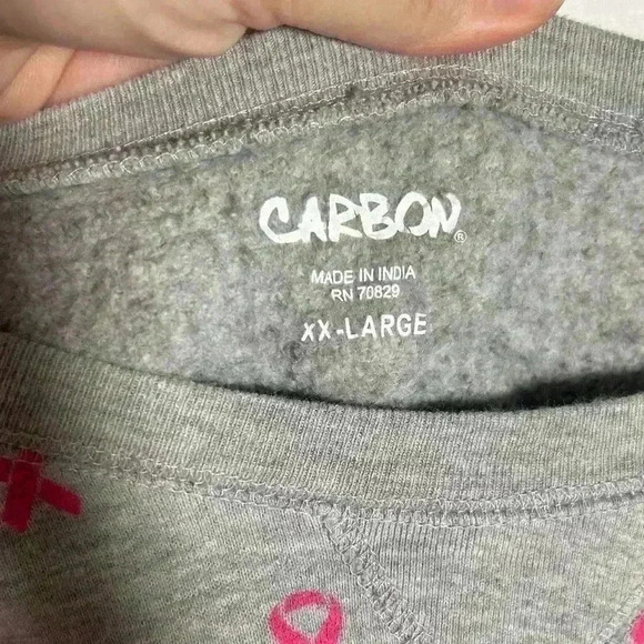 Carbon Breast Cancer Awareness sweatshirt. Women’s XXL. Pink ribbon sweatshirt. - Picture 3 of 7
